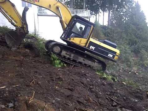 mini excavator steep hill|mini ex drive up hill.